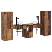 Vidaxl Komplet pohištva za kopalnico 5 kos Star les 33 x 34,5 x 100 cm