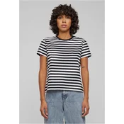 Womens basic striped T-shirt white/black