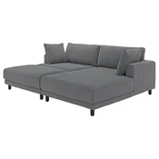 UPPAKRA Modularna sofa trosed, s lenjivcem, desno sa stolicicom/Johanneshov tamnosiva