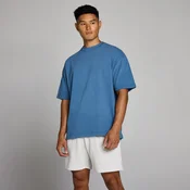 MP moška washed bombažna majica prevelikega kroja - track modra - XXXL