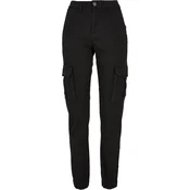 Womens utility trousers made of cotton twill black