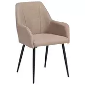 STOLICA S NASLONOM ZA RUKE crna, cappuccino metal, tekstil