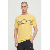 Pamucna majica Ellesse Lentamente T-Shirt za muškarce, boja: žuta, s tiskom, SHV11918