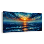 Slika sončni žarki na morju - 120x60
