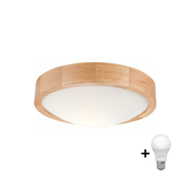 Brilagi - LED plafonsko svetlo CARVALHO SLIM 1xE27/60W/230V hrast prečnik 27 cm