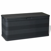 VIDAXL vrtna škatla za shranjevanje (280l), črna