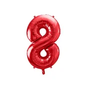 shumee Folija balon 8 rdečih 86 cm