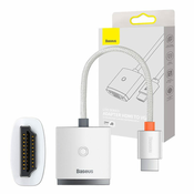 BASEUS adapter hdmi v vga baseus lite series z zvokom (bel)