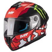 Čelada za motor MT Helmets TARGO S Piqueras, rdeča/črna