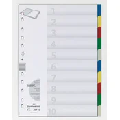 DURABLE LOČILNI LISTI A4 10-DELNI, RAZLIČNE BARVE 6740