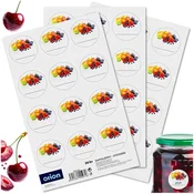 shumee 36x samolepilne etikete univerzalne nalepke za marmelade kozarce steklenice