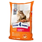 shumee Club 4 Paws Premium suha hrana za odrasle mačke z dlačnimi kepami 14 kg