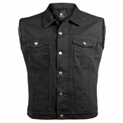 Moški telovnik CAPRICORN ROCKWEAR - Denim Black - Prevelika velikost - CAP009
