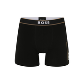 BOSS Black Bokserice BoxerBr 24 Logo, bež / crna / bijela