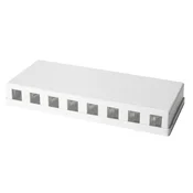 Logilink prazna kutija za 8 Keystone modula, površinska montaža, bijela