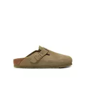 Birkenstock Boston Suede Leather Faded Khaki 39