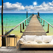 Foto tapeta - Beach sun bridge 150x105