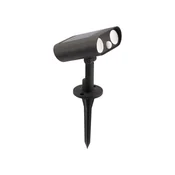 Lutec LED solarna spot svjetiljka BINGO, senzor pokreta, mat crna, 8.2W, 5000K, IP54
