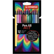 STABILO Pen 68 kist ARTY set kist-olovaka od 12 komada 568/12-21-20
