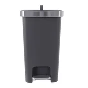 Siv plastičen koš za smeti s pedalom 15 l Premier – Orion