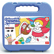 Puzzle vymaľovánky Červená Čiapočka Colouring Activities Educa v kufríku 20 dielov-maľovanie prstami 24*34 cm od 3 rokov EDU18210