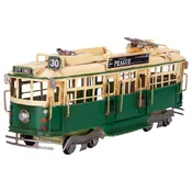Tramvaj zelena 28 cm s kovinskim prostoročnim tekom Praga