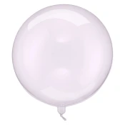 Vijolični sferični folijski balon Bobo 40 cm – prosojna dekoracija za zabave