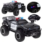 Veliki POLICIJSKI automobil s monster truckom, daljinskim upravljačem i rasvjetom RC0626