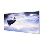 tulup.si Slika na akrilnem steklu Vila nebo oblaki polmesec 125x50 cm 4 obešalnika