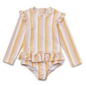 liewood® otroške kopalke z rokavi sille stripe apple blossom multi mix