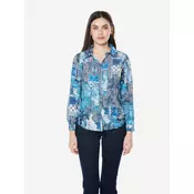 KOROSHI Bluza modra/svetlo modra/siva/off-bela