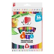 Set olovaka u boji, dvostrane, trokutaste, ICO Jež, 36 različitih boja