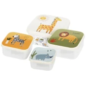 Posuda za jelo žirafa / lav / zebra / nosorog 4u1