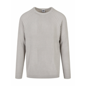 Ribbed raglan sweater light asphalt