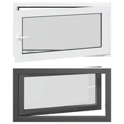 VIDAXL Okno za klet RISOR Antracit 110 x 50 cm PVC in steklo