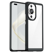 Hibriden ovitek Frame Shield za Huawei Nova 11 Pro - črn
