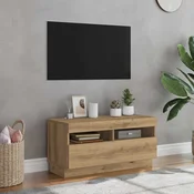 TV ormaric LED boja hrasta artisan 80x35x40cm konstruirano drvo