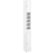 Northix Ozka kopalniška omarica 180 cm MDF z vrati in predalom