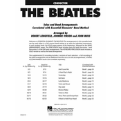 THE BEATLES SOLOS AND BAND ARRANGEMENTS CONDUCTOR SCORE