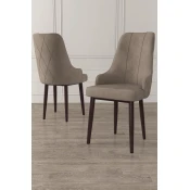 Hanah Home Set stolica Trex, 46x95x42 cm, 2 komada, Smede-braon