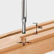 Rezkar za žlebove Festool z rezili HW S8 D4/10