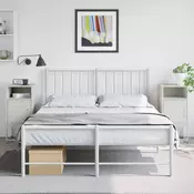Vidaxl vidaXL Nočne omarice, komplet 2, bele, 36x39x78 cm, jeklo