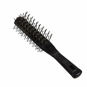 Generic Masažni glavnik, rebrasti glavnik, mehki zobje, ergonomski ročaj, brez vozlov, profesionalni salon za kodraste lase, črn glavnik, domači rebrasti glavnik za moške, (21127253)
