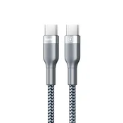 Remax Data kabl RC-010 PD Type C 3A, Sivi, 1m
