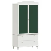 Vidaxl Kreda omara z vrati ROROS Bela 90 x 45 x 180 cm Konstruiran les