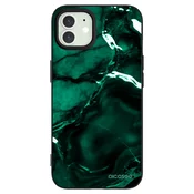 Silikonski črni ovitek za Apple iPhone 12 - Dark emerald
