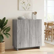 vidaXL Komoda Siva Sonoma 67 x 34.5 x 75 cm Konstruiran les