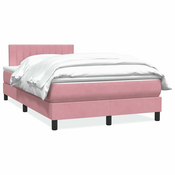 vidaXL vidaXL Box Spring postelja z vzmetnico Pink 120x220 cm Velvet, (5000127123)