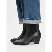 Škornji Tommy Hilfiger Leather Western Chelsea Boot FW0FW09582 Črna