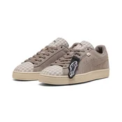PUMA Porsche Legacy Suede Classic Pepita Sneakers Unisex, Motorsport, Mouse Gray/Alpine Snow, 46